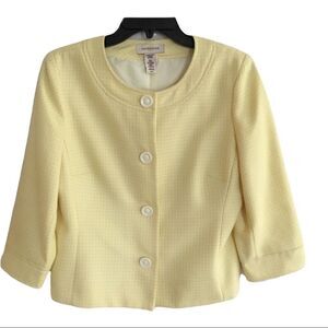 COVINGTON YELLOW FOUR BUTTON BLAZER sz S